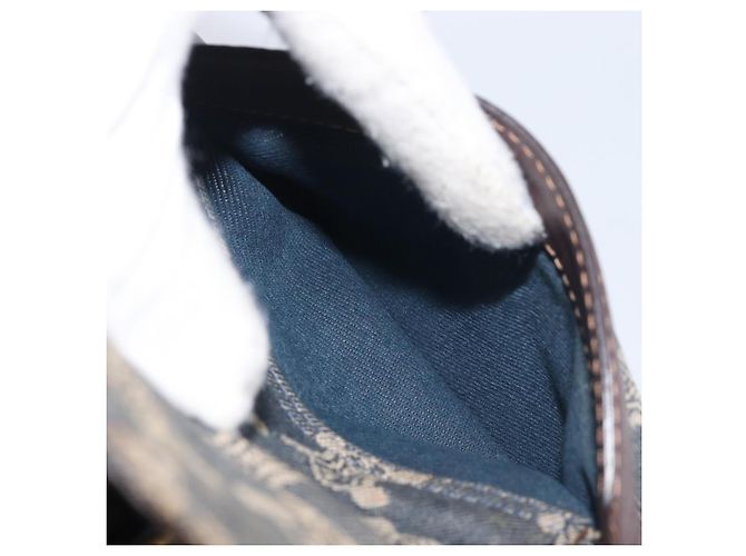 Céline CELINE Paris Macadam Canvas Horse Carriage Hand Bag Blue Gold - vue 25
