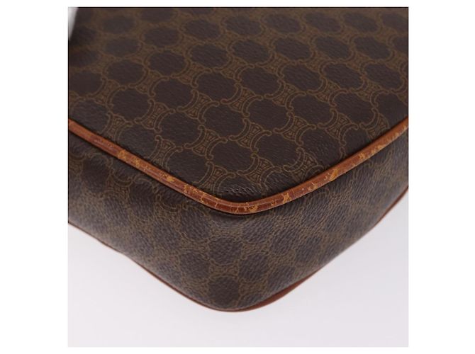 Céline CELINE Macadam Canvas Circle Shoulder Bag PVC Leather Brown Gold - vista 14