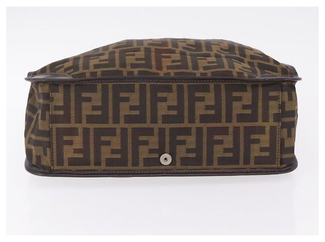 FENDI Zucca Canvas Hand Bag Black Brown - vista 10