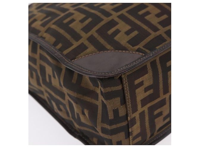 FENDI Zucca Canvas Hand Bag Black Brown - vista 13