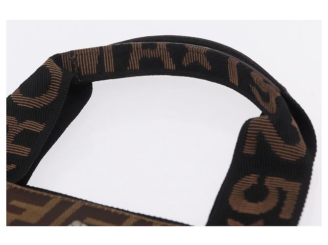 FENDI Zucca Canvas Hand Bag Black Brown - vista 9