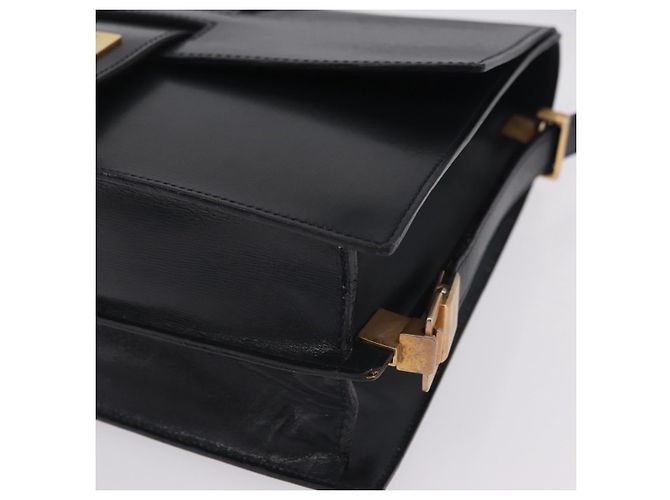 Céline CELINE Schultertasche aus Leder Navy Gold - Ansicht 11