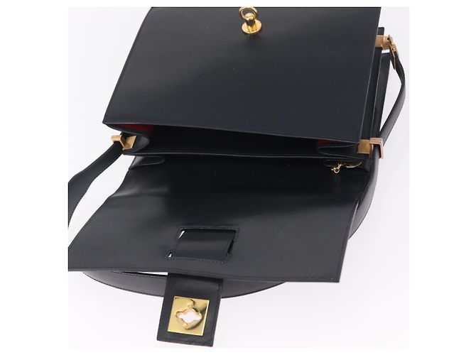 Céline CELINE Schultertasche aus Leder Navy Gold - Ansicht 16