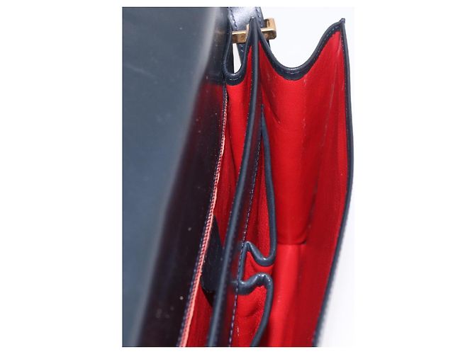 Céline CELINE Schultertasche aus Leder Navy Gold - Ansicht 24