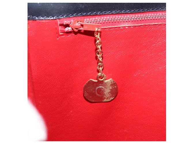Céline CELINE Schultertasche aus Leder Navy Gold - Ansicht 25