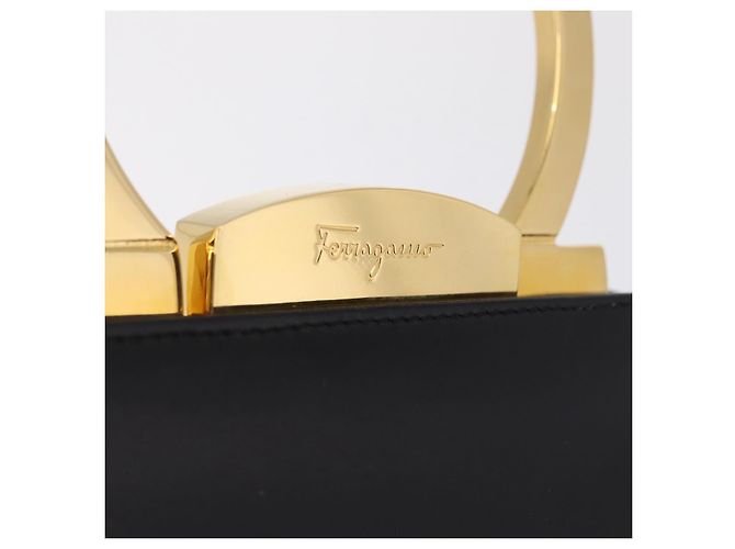 Salvatore Ferragamo Hand Bag Leather Black Gold - vista 14