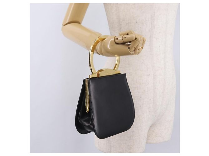 Salvatore Ferragamo Hand Bag Leather Black Gold - vista 20