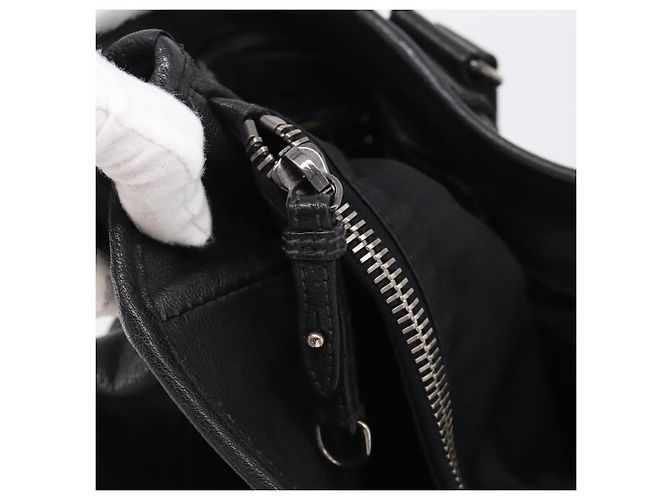 Miu Miu Tote Bag Leather Black Silver - vista 22