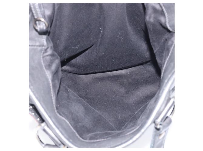 Miu Miu Tote Bag Leather Black Silver - vista 24