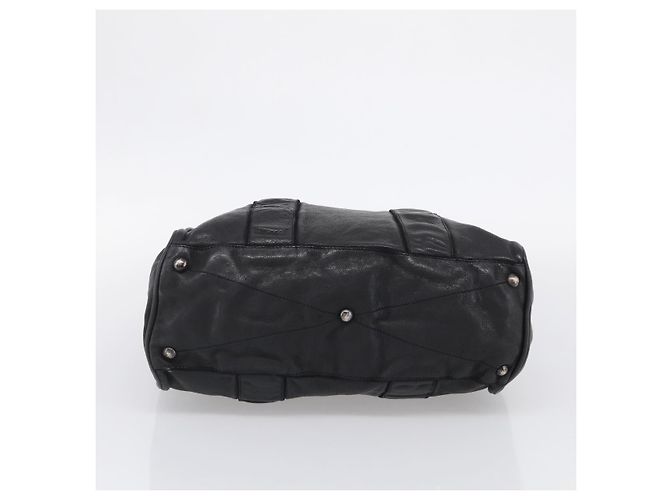 Miu Miu Tote Bag Leather Black Silver - vista 9