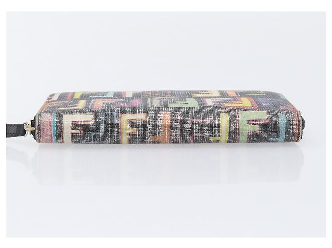 FENDI Zucca Canvas Long Wallet Multicolor Gold - view 7