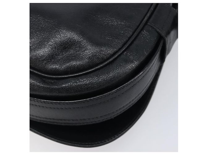 Céline CELINE Bolsa de ombro em couro preto e dourado - vista 13