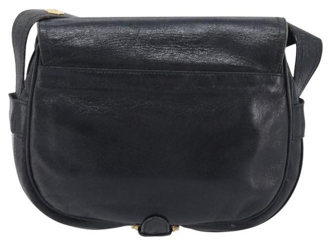 Céline CELINE Bolsa de ombro em couro preto e dourado - vista 3