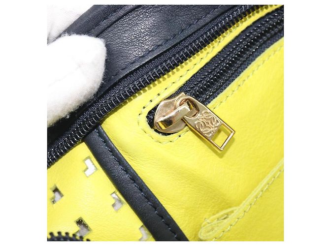LOEWE Bolsa de ombro em camurça Yellow Gold - vista 22