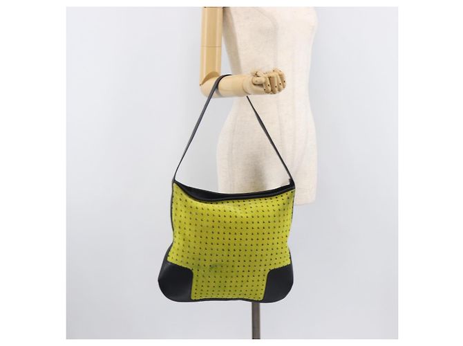 LOEWE Bolsa de ombro em camurça Yellow Gold - vista 25