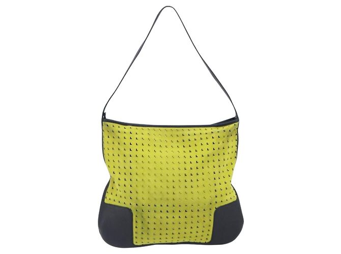 LOEWE Bolsa de ombro em camurça Yellow Gold - vista 3