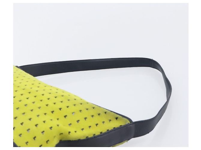LOEWE Bolsa de ombro em camurça Yellow Gold - vista 8