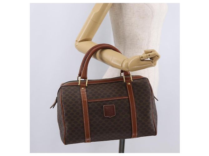 Céline CELINE Macadam Boston Bag PVC Braun Goldfarben - Ansicht 24