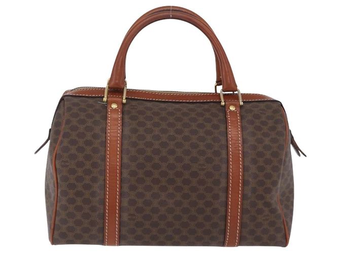 Céline CELINE Macadam Boston Bag PVC Braun Goldfarben - Ansicht 3