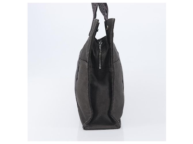 Hermès HERMES Her Line MM Hand Bag Canvas Gray Silver - Ansicht 4