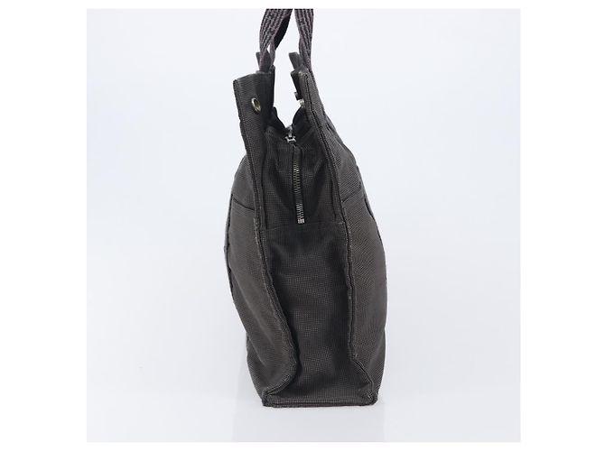 Hermès HERMES Her Line MM Hand Bag Canvas Gray Silver - Ansicht 5