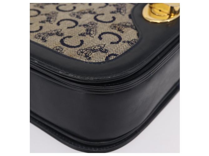 Céline CELINE C Macadam Canvas Shoulder Bag Navy Gold - vista 11