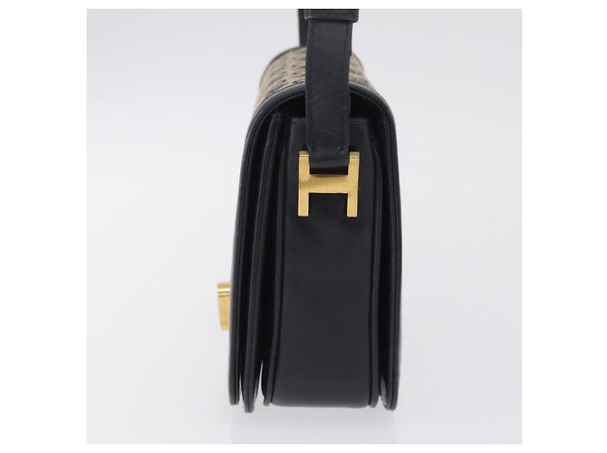 Céline CELINE C Macadam Canvas Shoulder Bag Navy Gold - vista 5