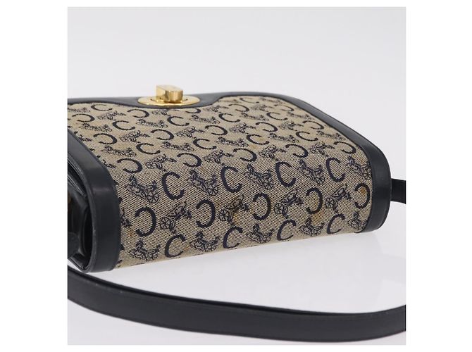 Céline CELINE C Macadam Canvas Shoulder Bag Navy Gold - vista 7