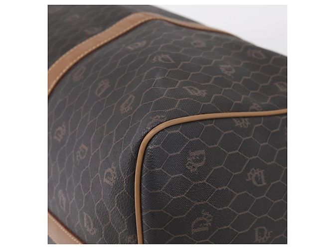 Christian Dior Honeycomb Canvas Boston Bag PVC Black Gold - vista 10