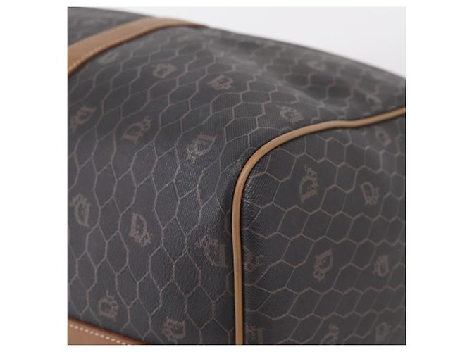 Christian Dior Honeycomb Canvas Boston Bag PVC Black Gold - vista 12