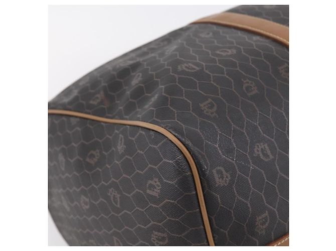 Christian Dior Honeycomb Canvas Boston Bag PVC Black Gold - vista 13
