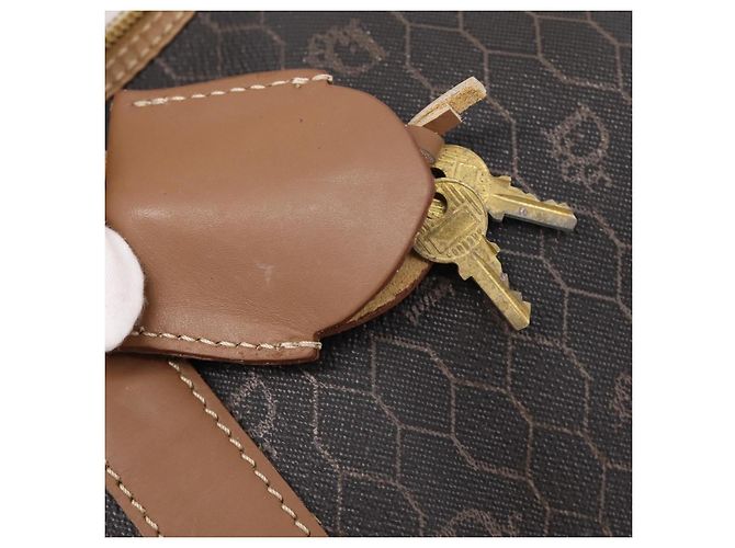 Christian Dior Honeycomb Canvas Boston Bag PVC Black Gold - vista 16