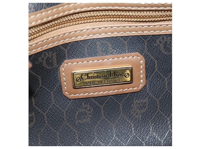 Christian Dior Honeycomb Canvas Boston Bag PVC Black Gold - vista 20