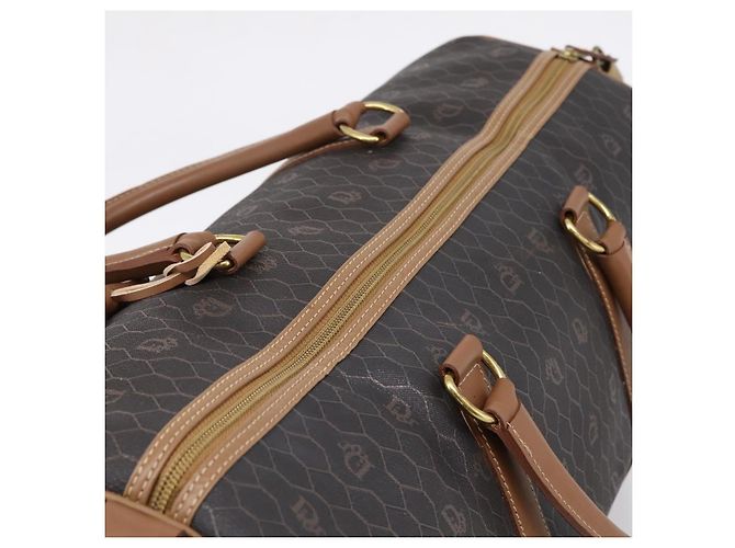 Christian Dior Honeycomb Canvas Boston Bag PVC Black Gold - vista 6