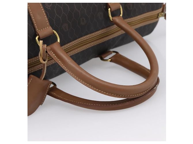 Christian Dior Honeycomb Canvas Boston Bag PVC Black Gold - vista 7