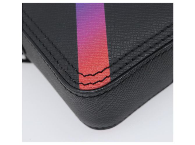 LOUIS VUITTON Sac Messenger Danube Rainbow Taiga Noir M30332 LV - vue 14