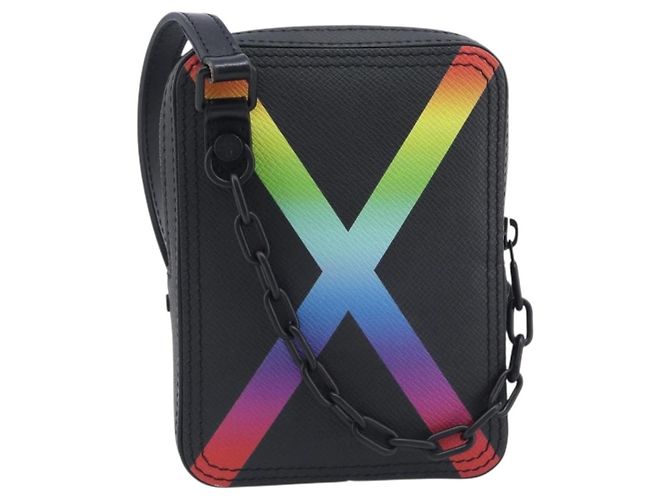LOUIS VUITTON Sac Messenger Danube Rainbow Taiga Noir M30332 LV - vue 2