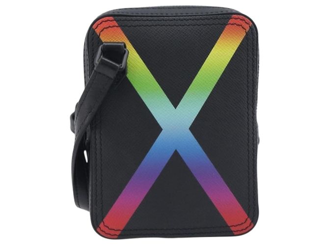 LOUIS VUITTON Sac Messenger Danube Rainbow Taiga Noir M30332 LV - vue 3
