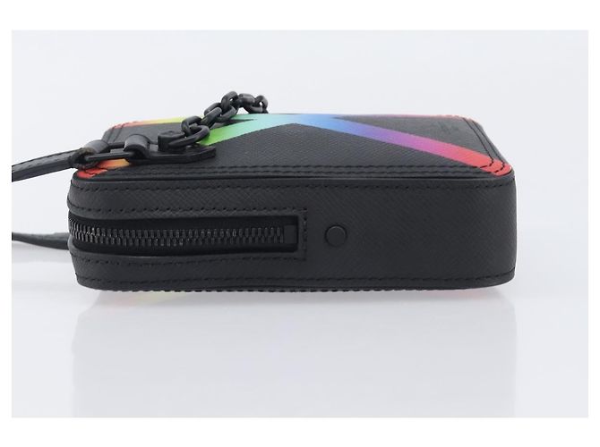 LOUIS VUITTON Sac Messenger Danube Rainbow Taiga Noir M30332 LV - vue 5