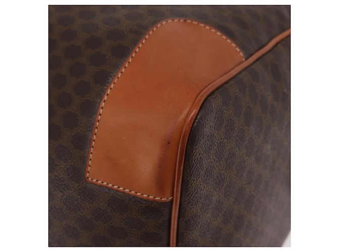 Céline CELINE Macadam Canvas Boston Bag PVC Leder Braun Gold - Ansicht 15