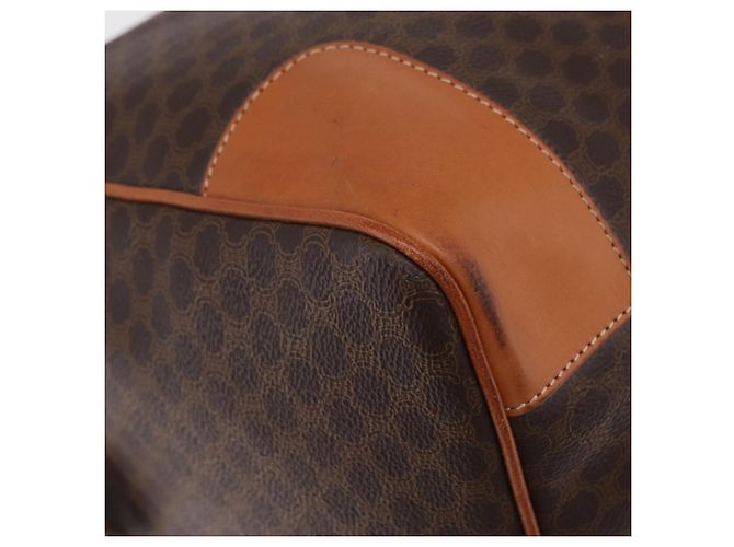 Céline CELINE Macadam Canvas Boston Bag PVC Leder Braun Gold - Ansicht 16