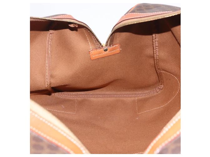 Céline CELINE Macadam Canvas Boston Bag PVC Leder Braun Gold - Ansicht 24