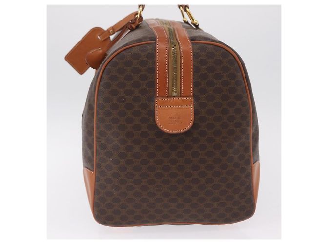 Céline CELINE Macadam Canvas Boston Bag PVC Leder Braun Gold - Ansicht 4