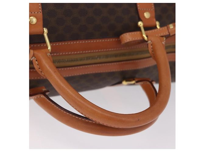 Céline CELINE Macadam Canvas Boston Bag PVC Leder Braun Gold - Ansicht 7