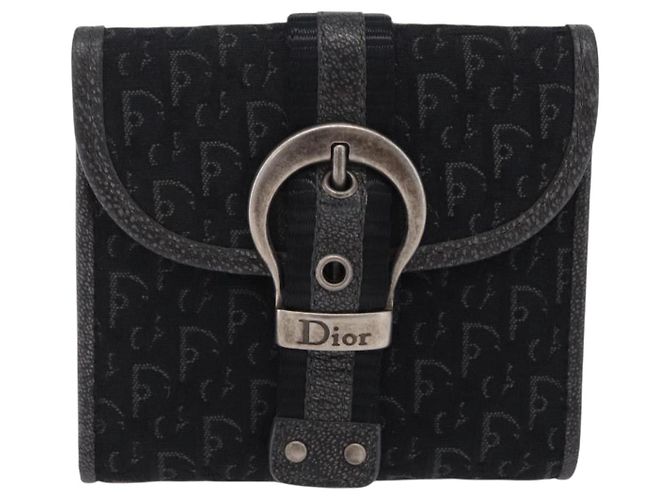 Christian Dior Trotter Canvas Wallet Black Silver - vista 2