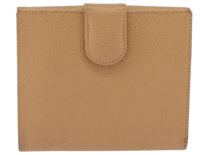 Cartera CHANEL de piel Caviar Beige CC - vista 3