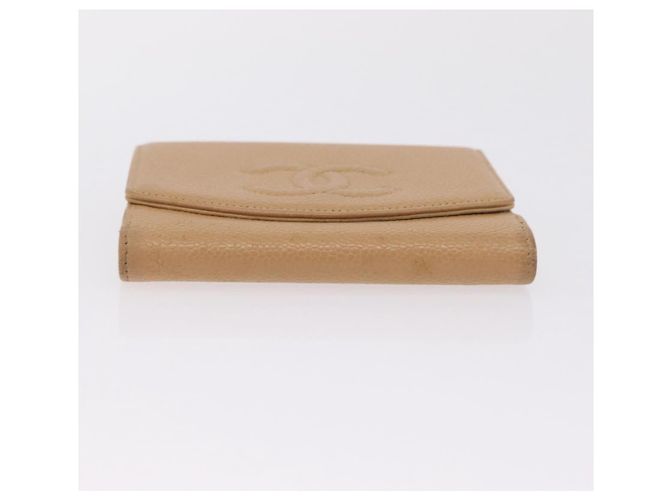 Cartera CHANEL de piel Caviar Beige CC - vista 7