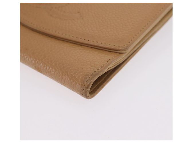 Cartera CHANEL de piel Caviar Beige CC - vista 9