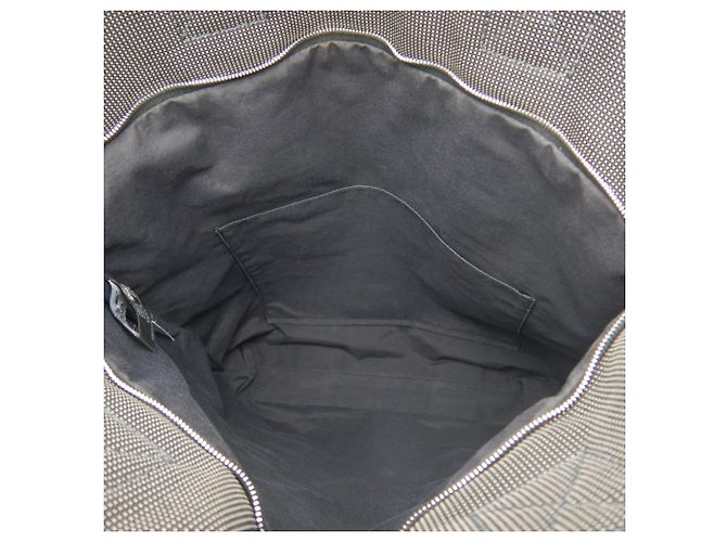 Hermès Saco Cabas Hermes Herline em Nylon Cinza - vista 17
