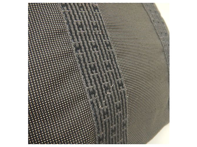 Hermès Saco Cabas Hermes Herline em Nylon Cinza - vista 8